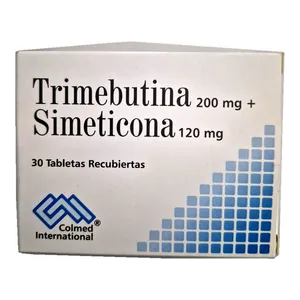 Trimebutina 200 mg + simeticona 120 mg tabletas recubiertas Colmed - Sobre x 10