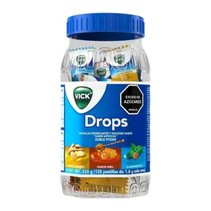Vick Drops pastillas frasco 225 g - Caja x 125