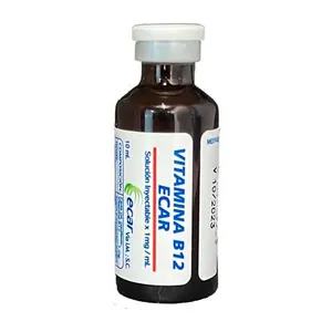 Vitamina B12 solución inyectable 10 mL Ecar