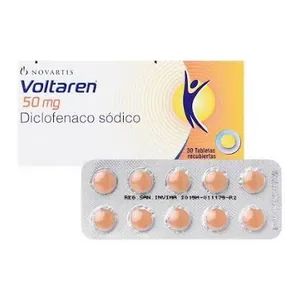 Voltaren diclofenaco sódico 50 mg tabletas recubiertas Novartis - Sobre x 10