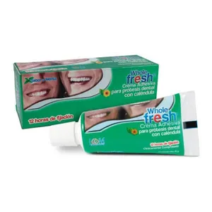 Whole Fresh crema adhesiva para prótesis dental sabor menta