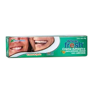 Whole Fresh crema adhesiva para prótesis dental sabor menta 40 g