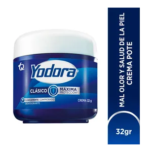 Yodora crema desodorante clásico pote 32 g