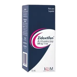 Zidoxtifen azitromicina 200 mg/5 mL suspensión oral 15 mL